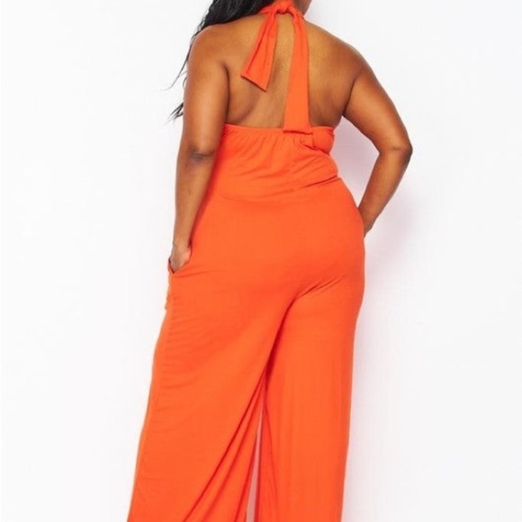 Orange Crush Jumpsuit- Plus Size (LAST ONE) - Picture 3 of 4
